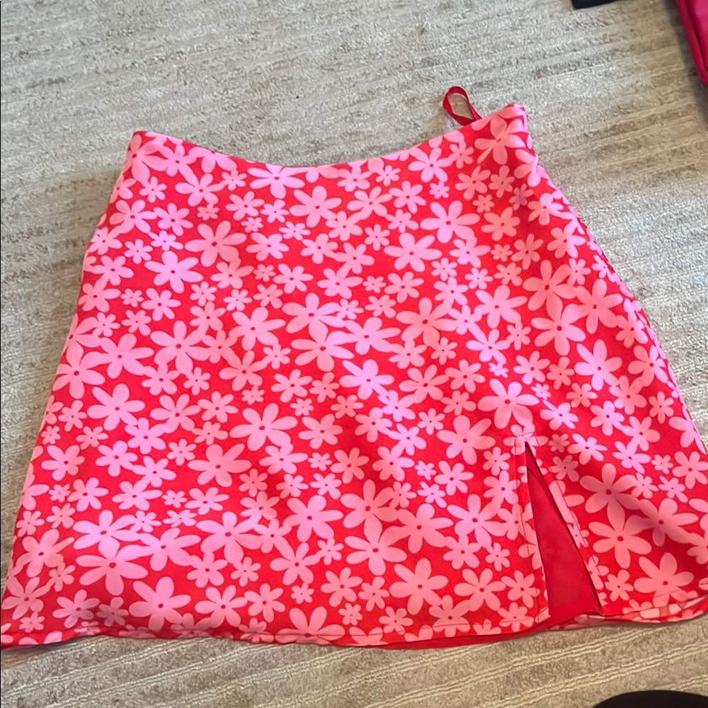 Cotton Candy Floral Mini Skirt
